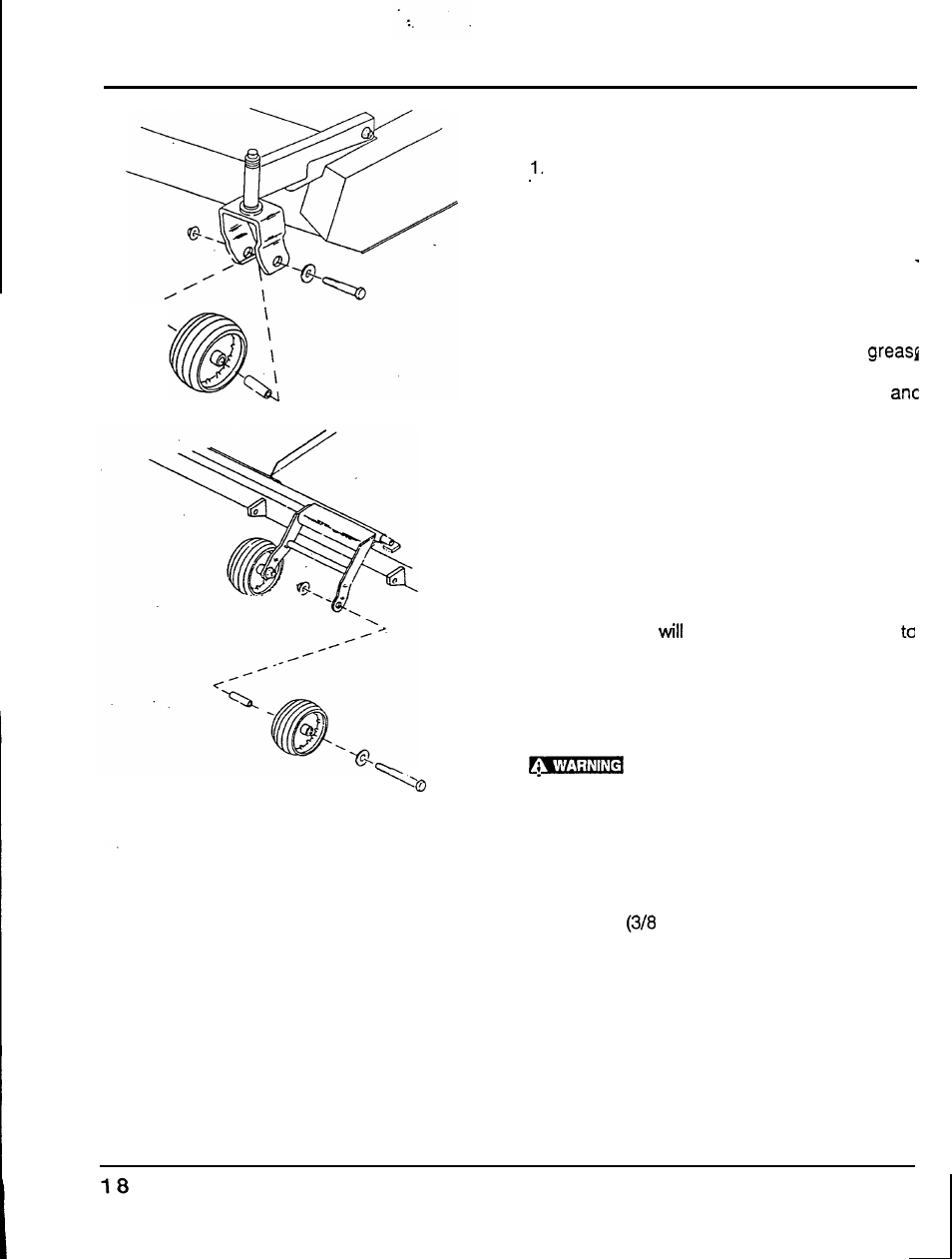 Installing mower, Mower, Proper | HONDA MM60 User Manual | Page 20 / 60