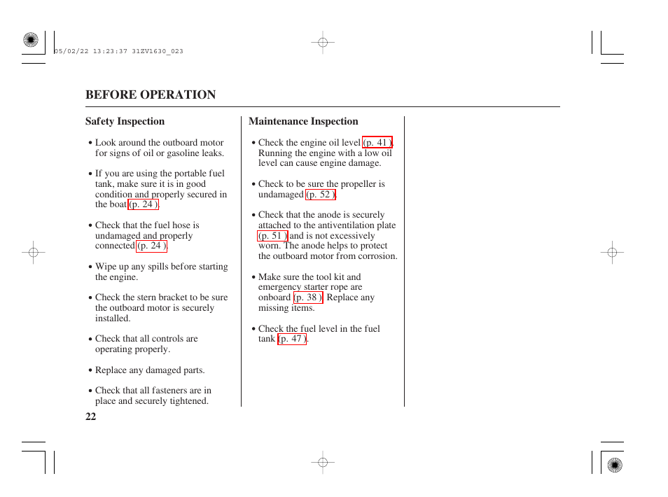 HONDA Outboard Motor BF5A User Manual | Page 24 / 93