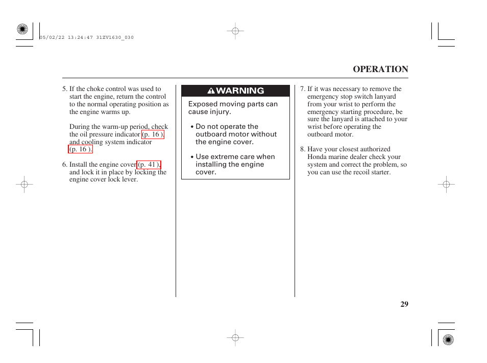HONDA Outboard Motor BF5A User Manual | Page 31 / 93