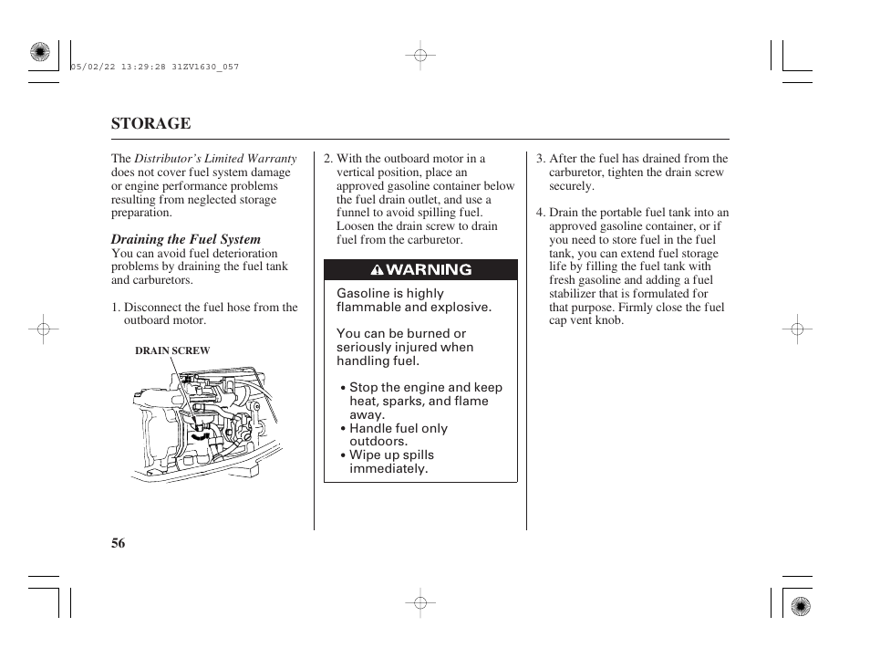 HONDA Outboard Motor BF5A User Manual | Page 58 / 93