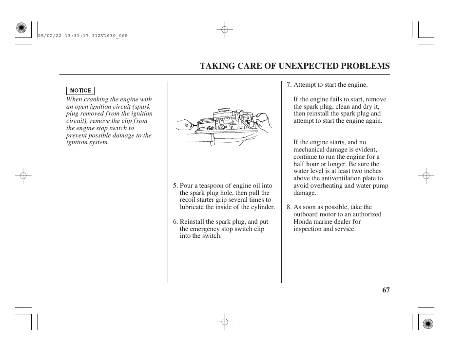 HONDA Outboard Motor BF5A User Manual | Page 69 / 93