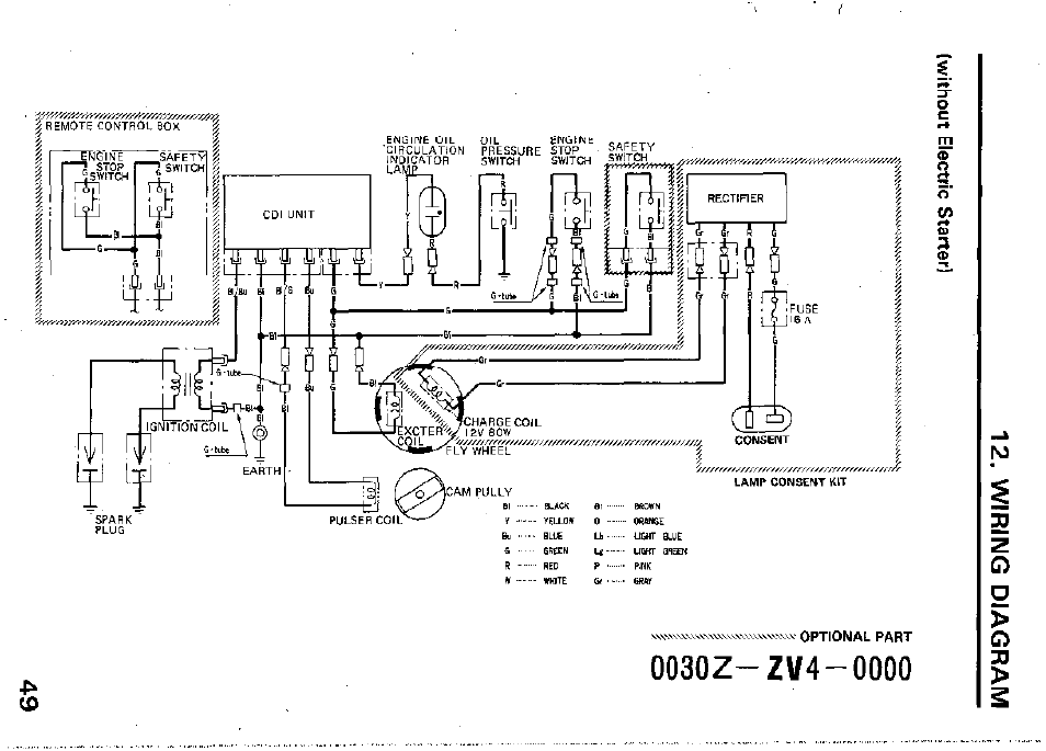 Wiring diagram | HONDA Outboard Motor BF15A User Manual | Page 51 / 81