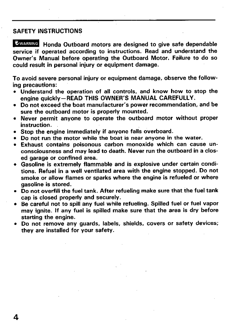 HONDA Outboard Motor BF15A User Manual | Page 6 / 81