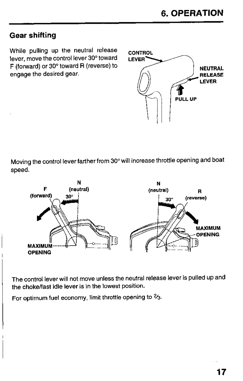 Operation | HONDA Outboard Motor BF15A User Manual | Page 75 / 81