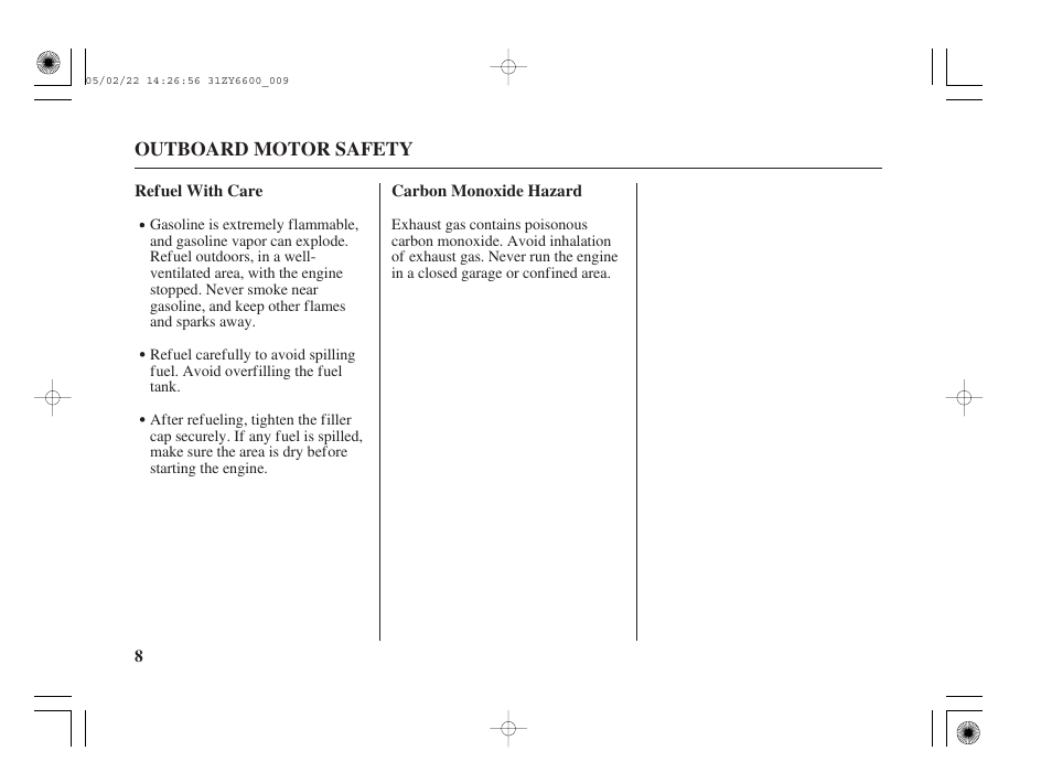 HONDA Outboard Motor BF150A User Manual | Page 10 / 129