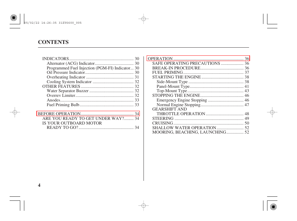 HONDA Outboard Motor BF150A User Manual | Page 6 / 129