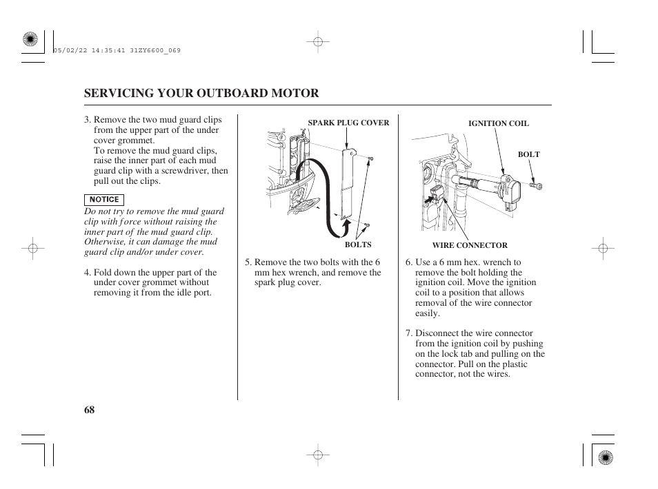 Servicing your outboard motor | HONDA Outboard Motor BF150A User Manual | Page 70 / 129