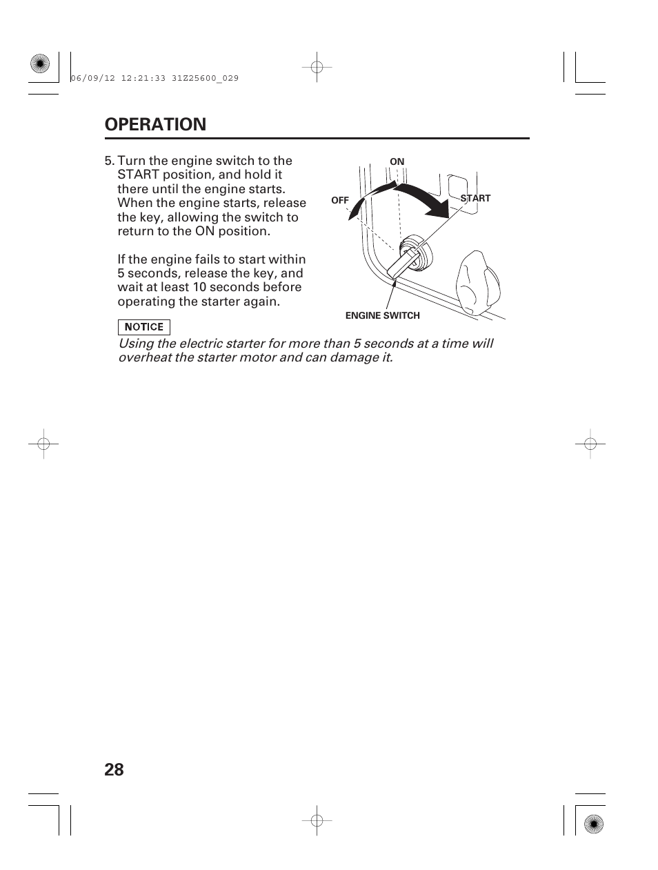 28 operation | HONDA EU6500is User Manual | Page 30 / 100