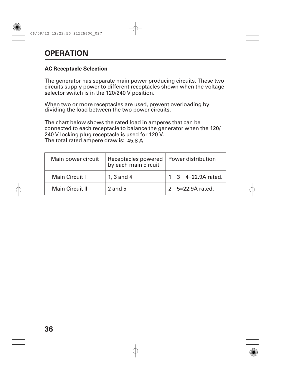 36 operation | HONDA EU6500is User Manual | Page 38 / 100