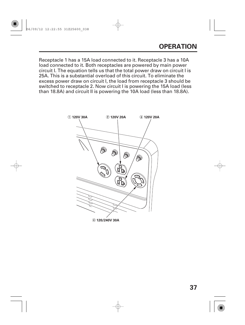 37 operation | HONDA EU6500is User Manual | Page 39 / 100