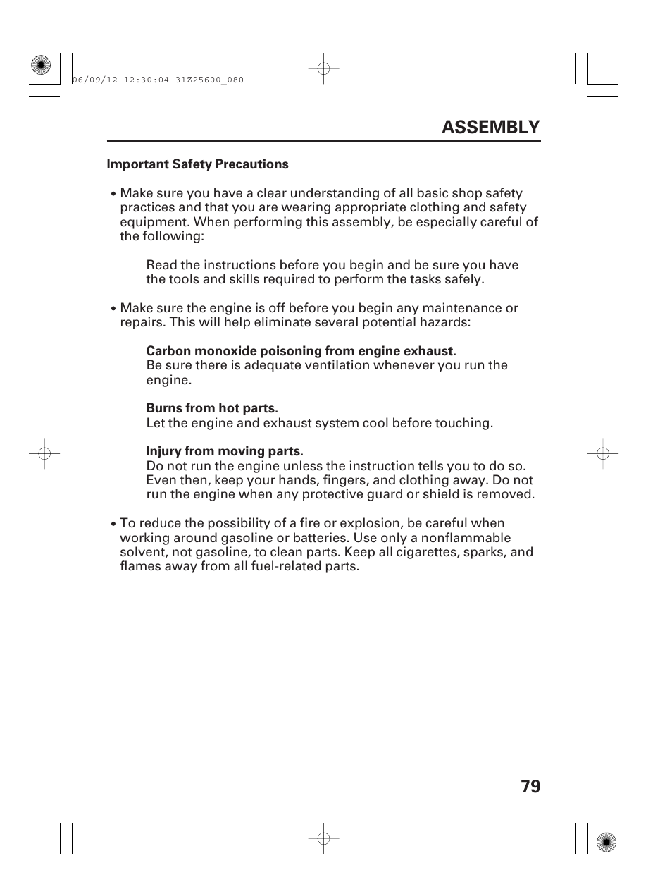 79 assembly | HONDA EU6500is User Manual | Page 81 / 100