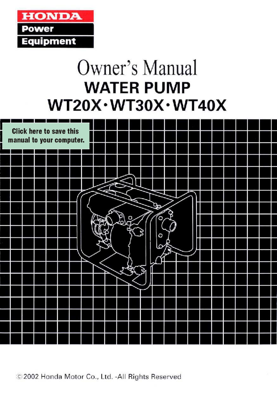 HONDA WT20X User Manual | 64 pages