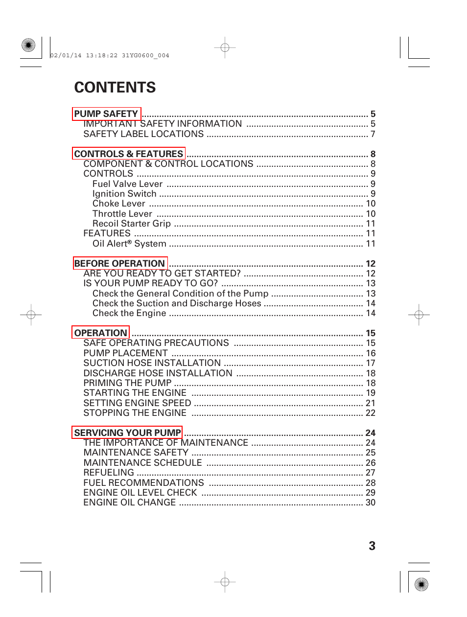 HONDA WT20X User Manual | Page 5 / 64