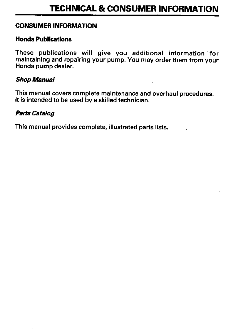 HONDA WT20X User Manual | Page 59 / 64