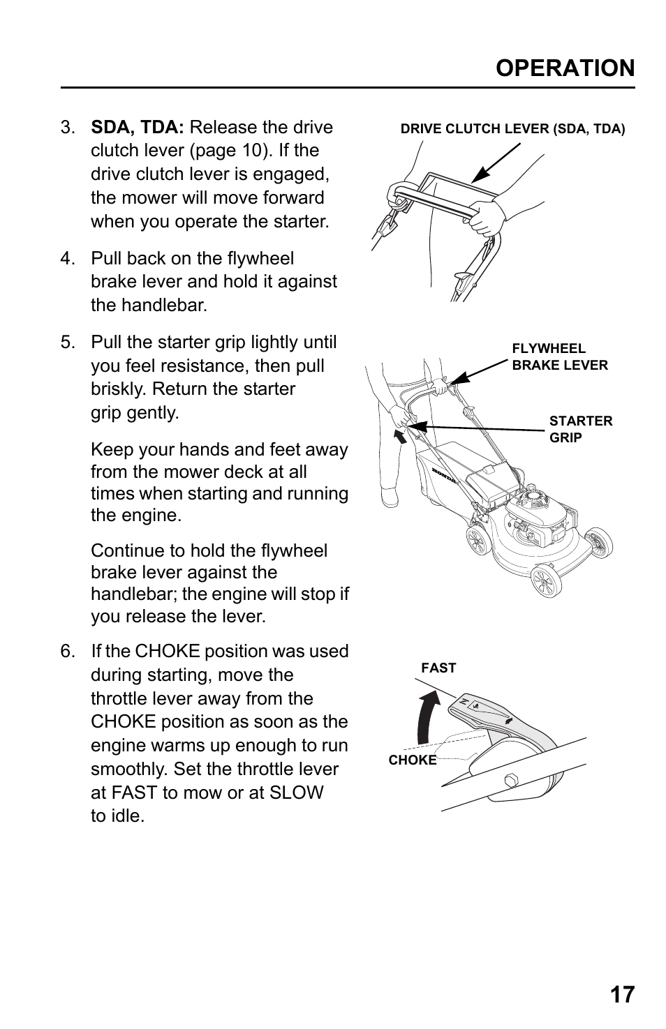 Operation 17 | HONDA HRR216TDA User Manual | Page 19 / 72