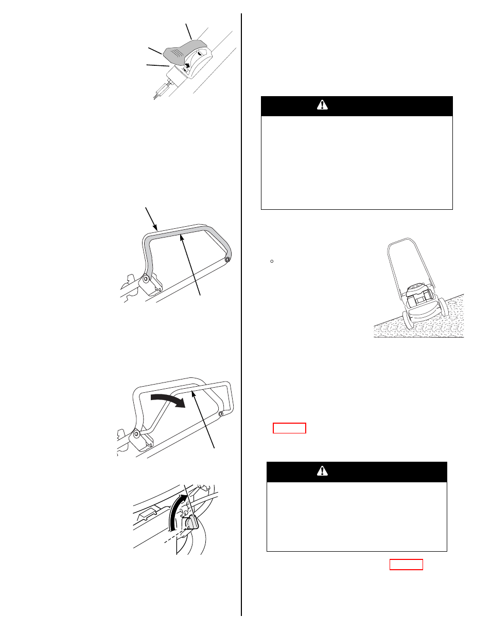 Operating the controls for mowing, Throttle lever, Blade control lever | Stopping the engine, Safe mowing practices, Lever (p. 8), Throttle (p. 8), Warning | HONDA HRC216PDA User Manual | Page 8 / 24