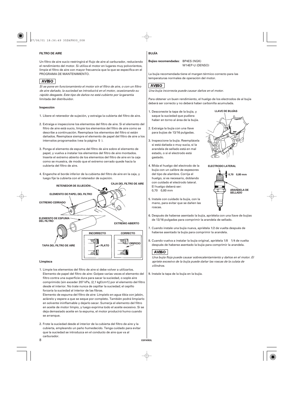 HONDA GX160 User Manual | Page 37 / 43