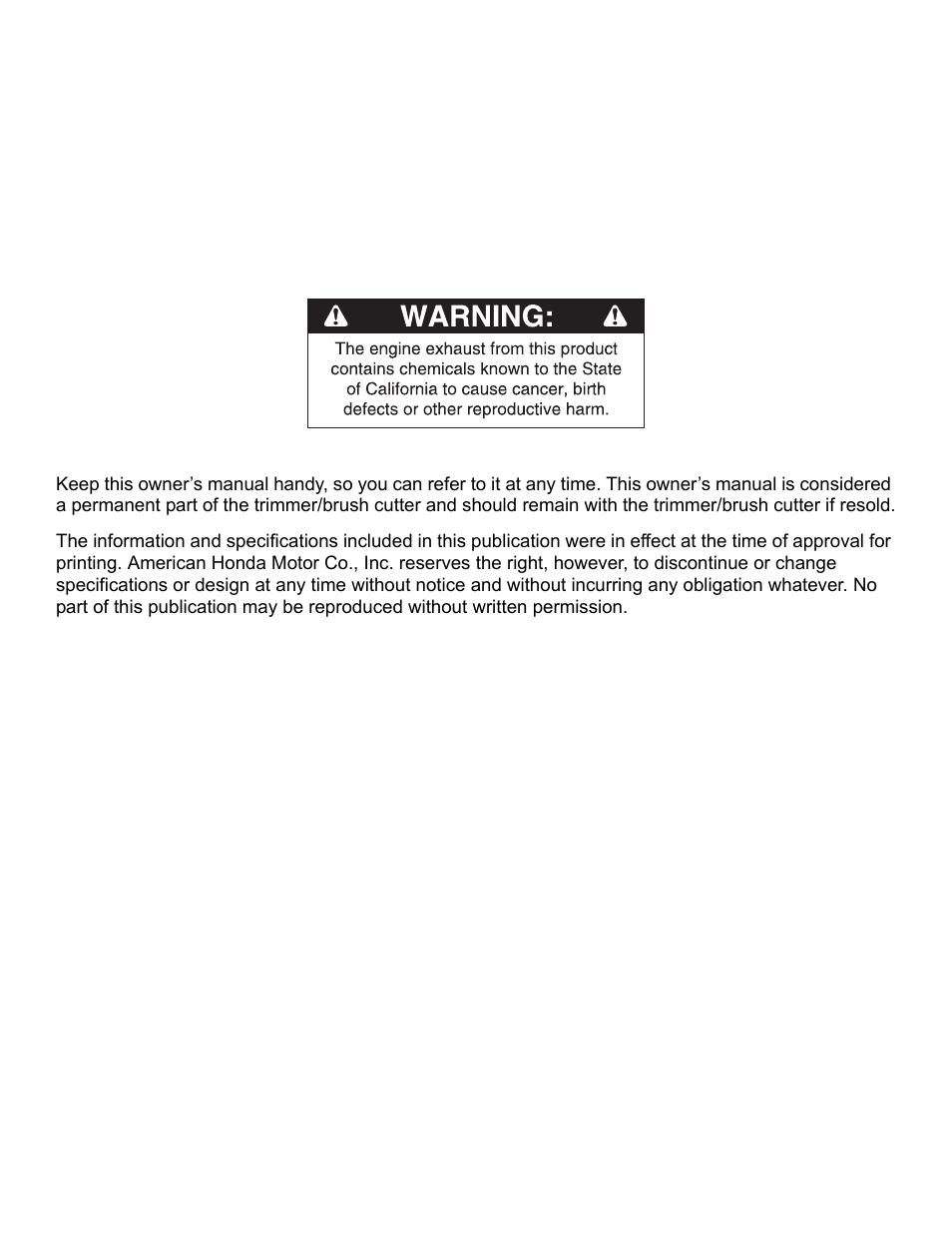 HONDA HHT31S User Manual | Page 2 / 66