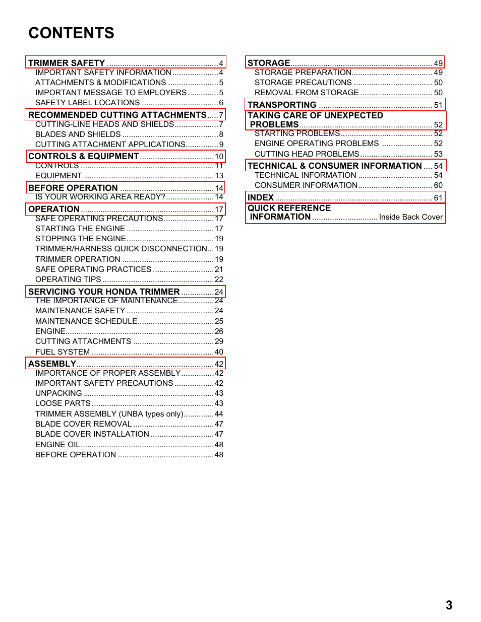 HONDA HHT31S User Manual | Page 5 / 66