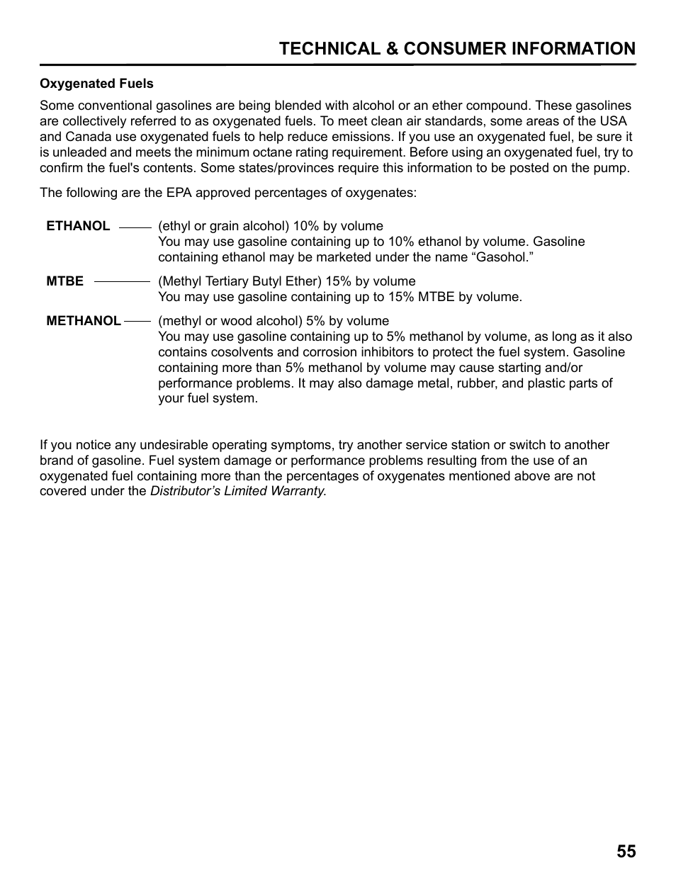 Technical & consumer information 55 | HONDA HHT31S User Manual | Page 57 / 66