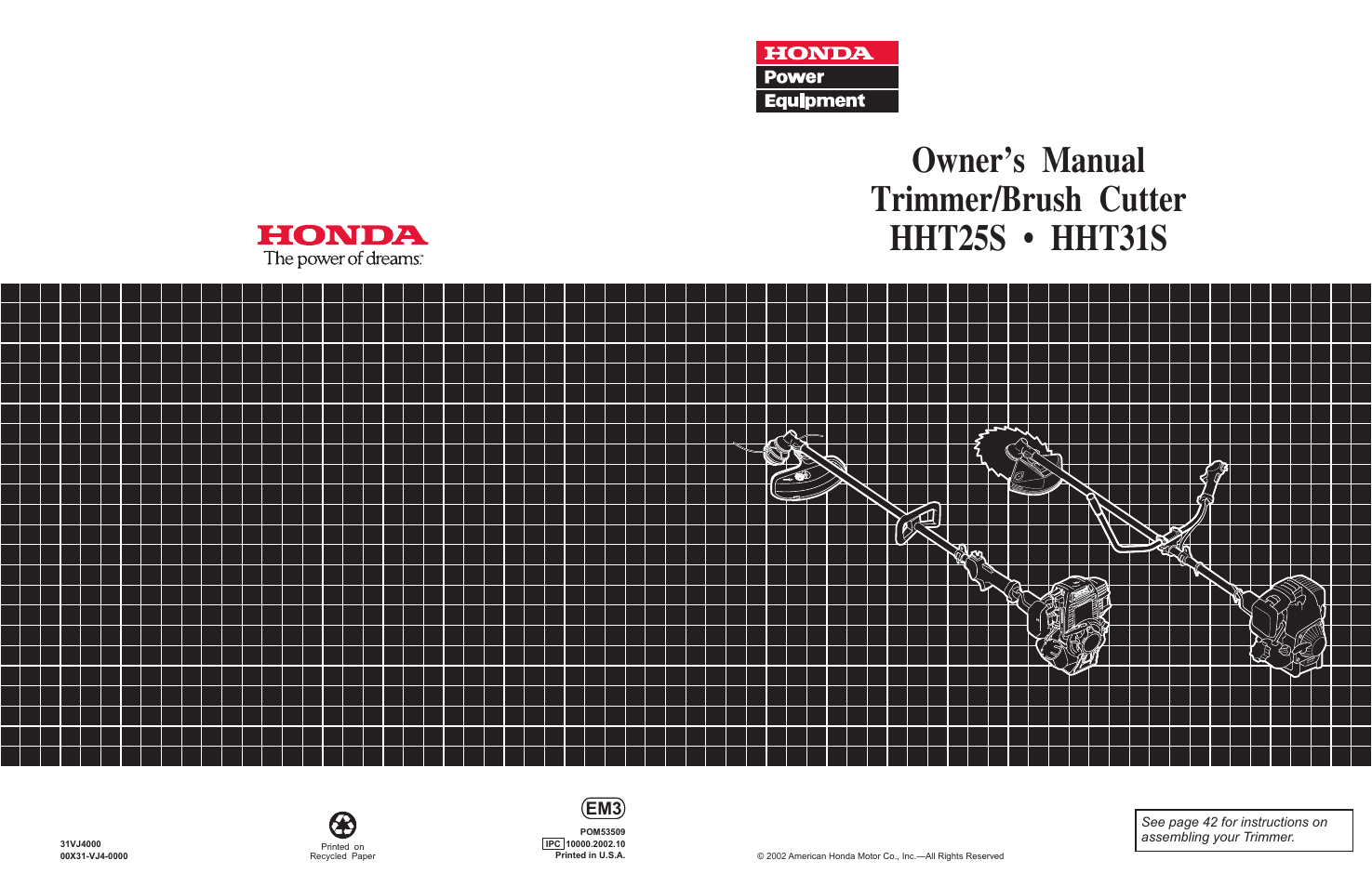 HONDA HHT31S User Manual | Page 66 / 66