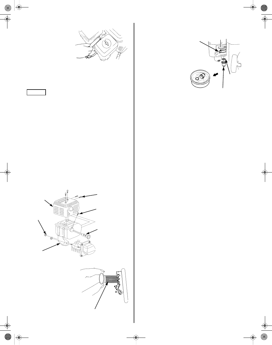 Spark arrester (optional equipment), Sediment cup cleaning | HONDA WMP20X User Manual | Page 10 / 24