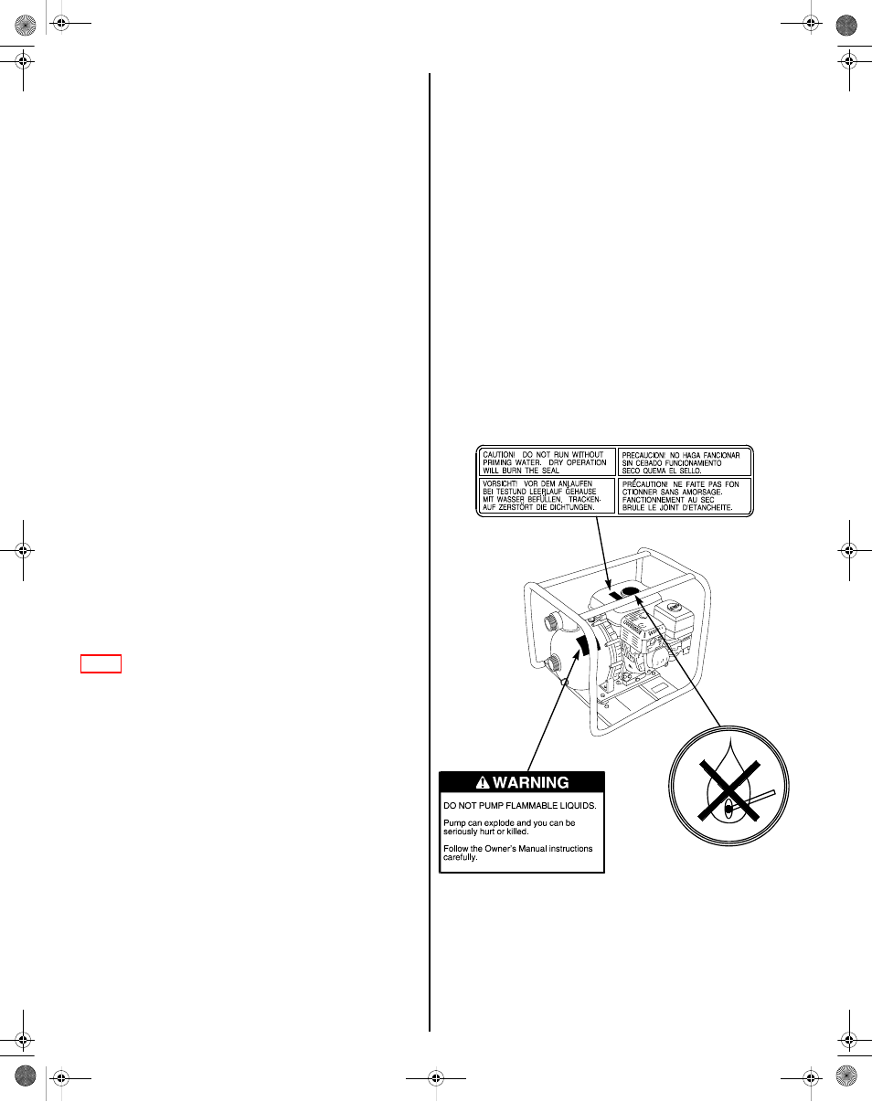 Pump safety, Important safety information, Safety label locations | HONDA WMP20X User Manual | Page 2 / 24