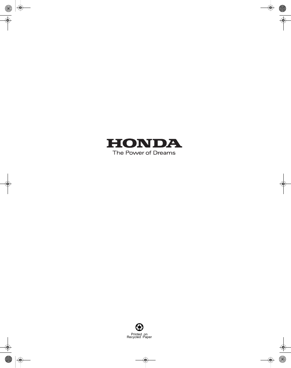 HONDA WMP20X User Manual | Page 24 / 24