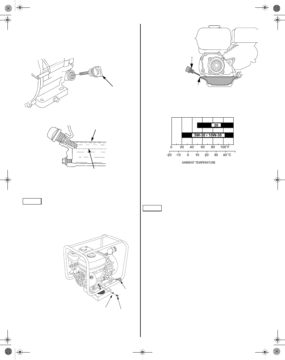 Engine maintenance, Engine oil level check, Engine oil change | Engine oil recommendations, P. 8) | HONDA WMP20X User Manual | Page 8 / 24