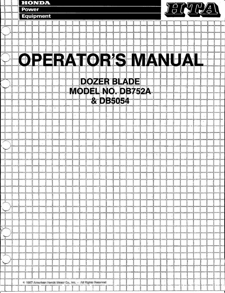 HONDA DB752A User Manual | 16 pages