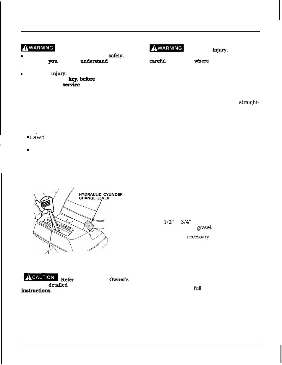 Operating procedures, Pre-operation check, Controls | Transporting the attachment, Grading, Snow removal, Manual | HONDA DB752A User Manual | Page 10 / 16