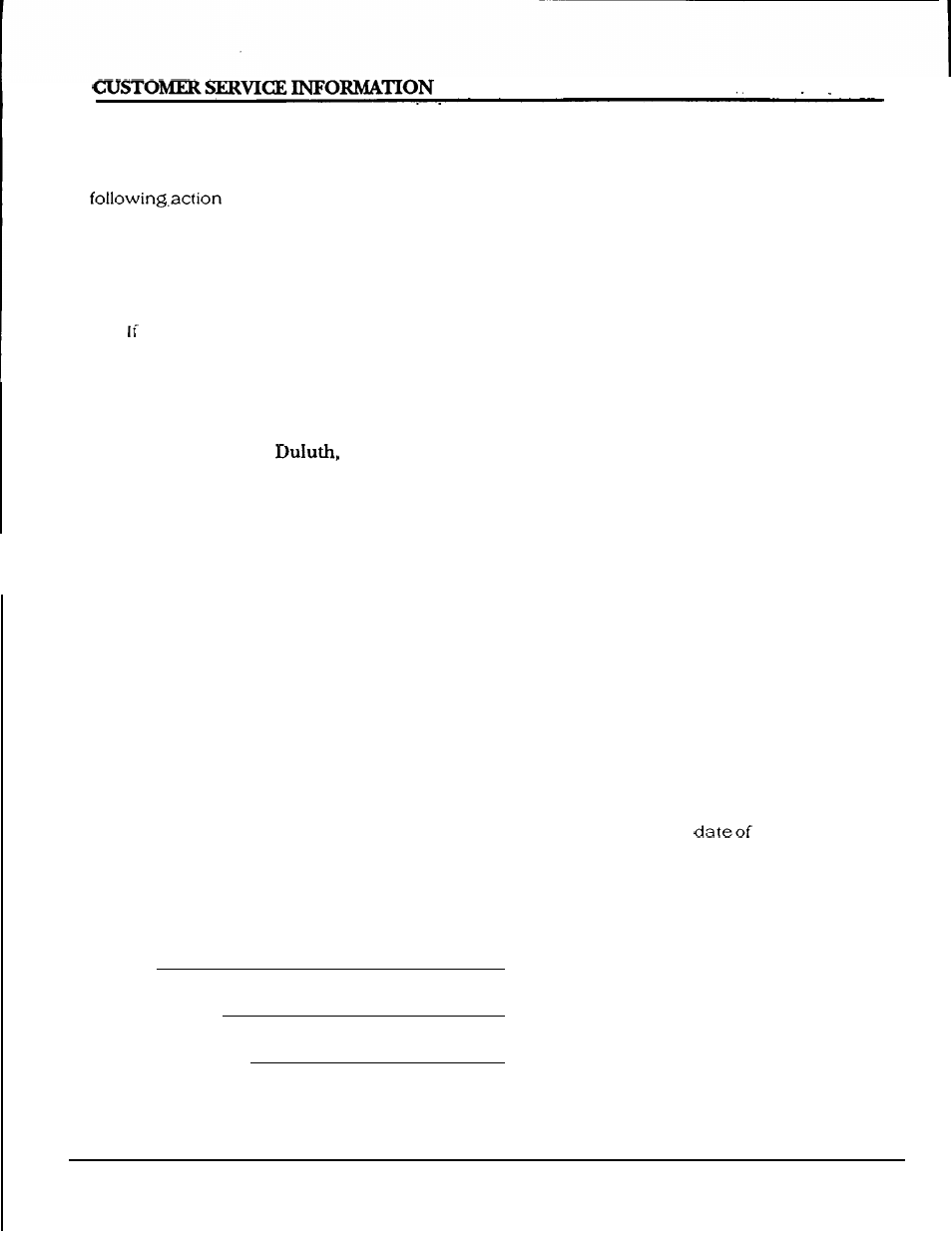 Customer service information | HONDA DB752A User Manual | Page 14 / 16