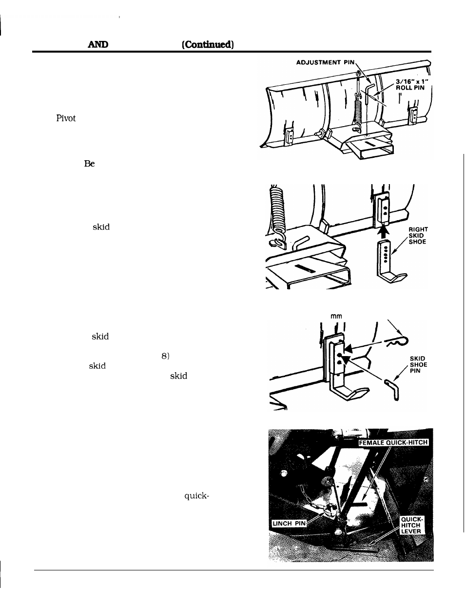Attaching the blade to the tractor, Attaching the blade, The tractor | HONDA DB752A User Manual | Page 9 / 16