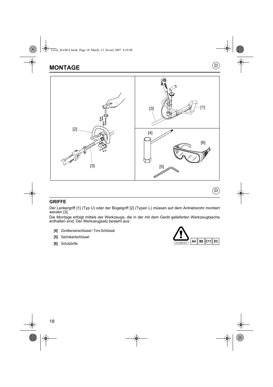 Montage | HONDA UMK435E User Manual | Page 18 / 67