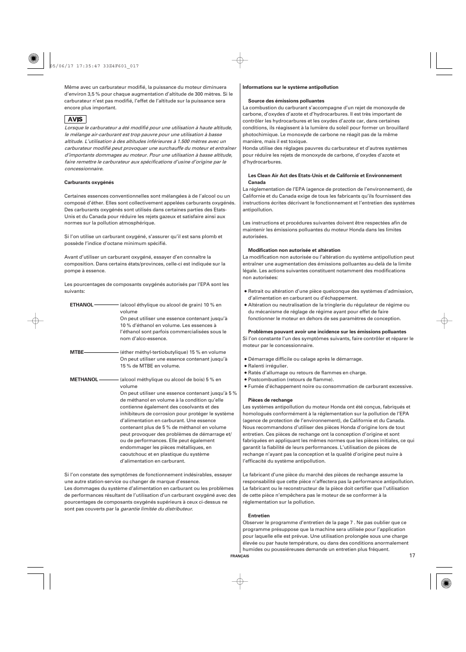 HONDA GX200 User Manual | Page 37 / 60