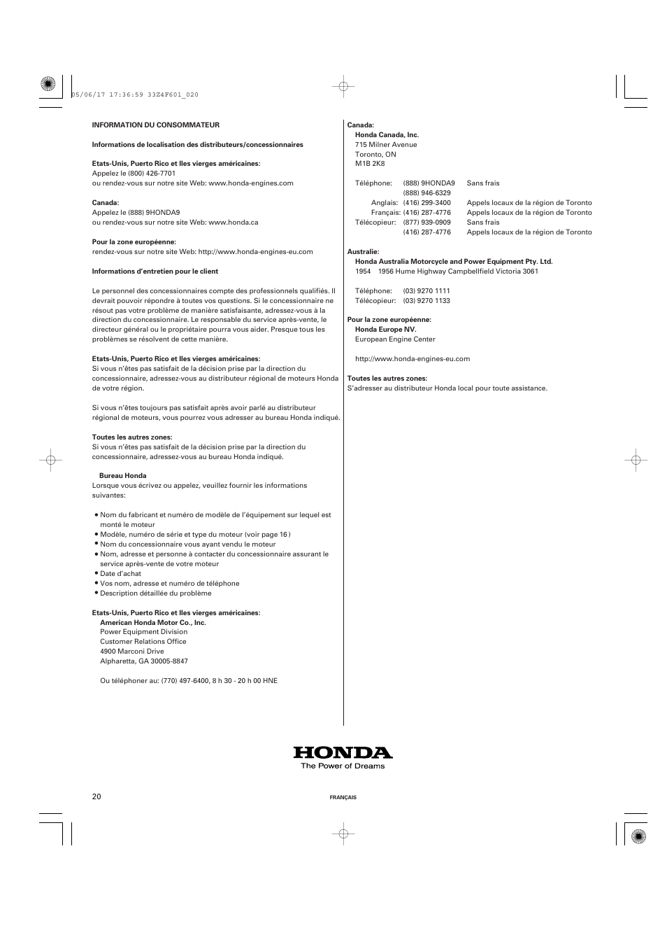 HONDA GX200 User Manual | Page 40 / 60