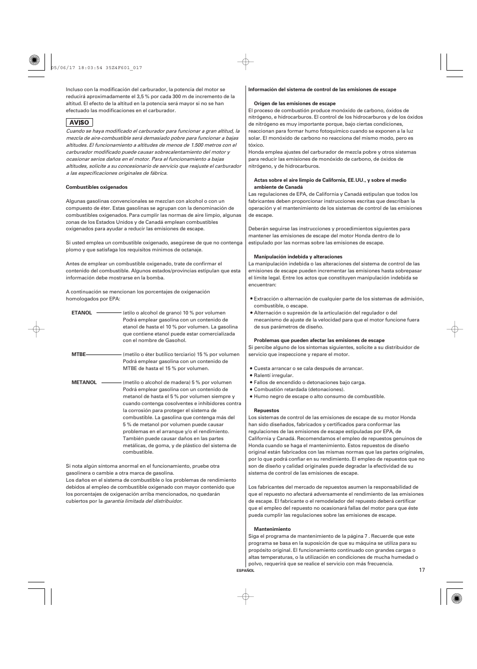 HONDA GX200 User Manual | Page 57 / 60