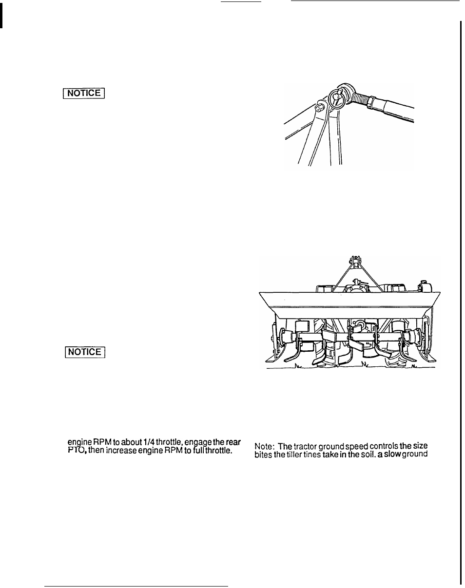 Three pont hitch adjustment, Height adjustment, Upper link adjustment | Lift rod adjustment, Tilling, Three point hitch adjustments | HONDA TL5040 User Manual | Page 15 / 28