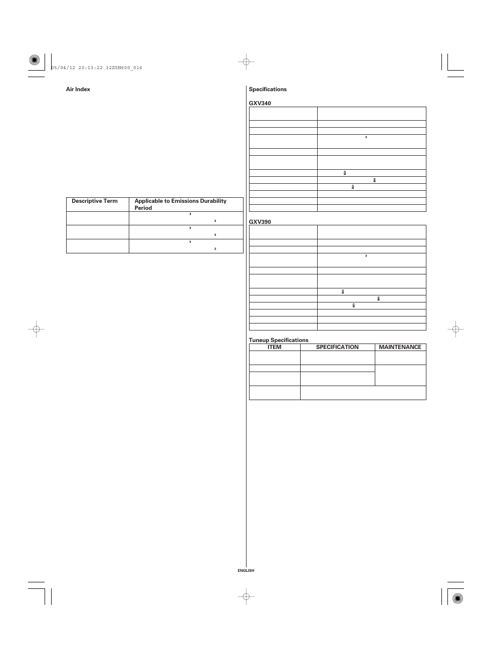 HONDA Honda Engine GXV340 User Manual | Page 16 / 18