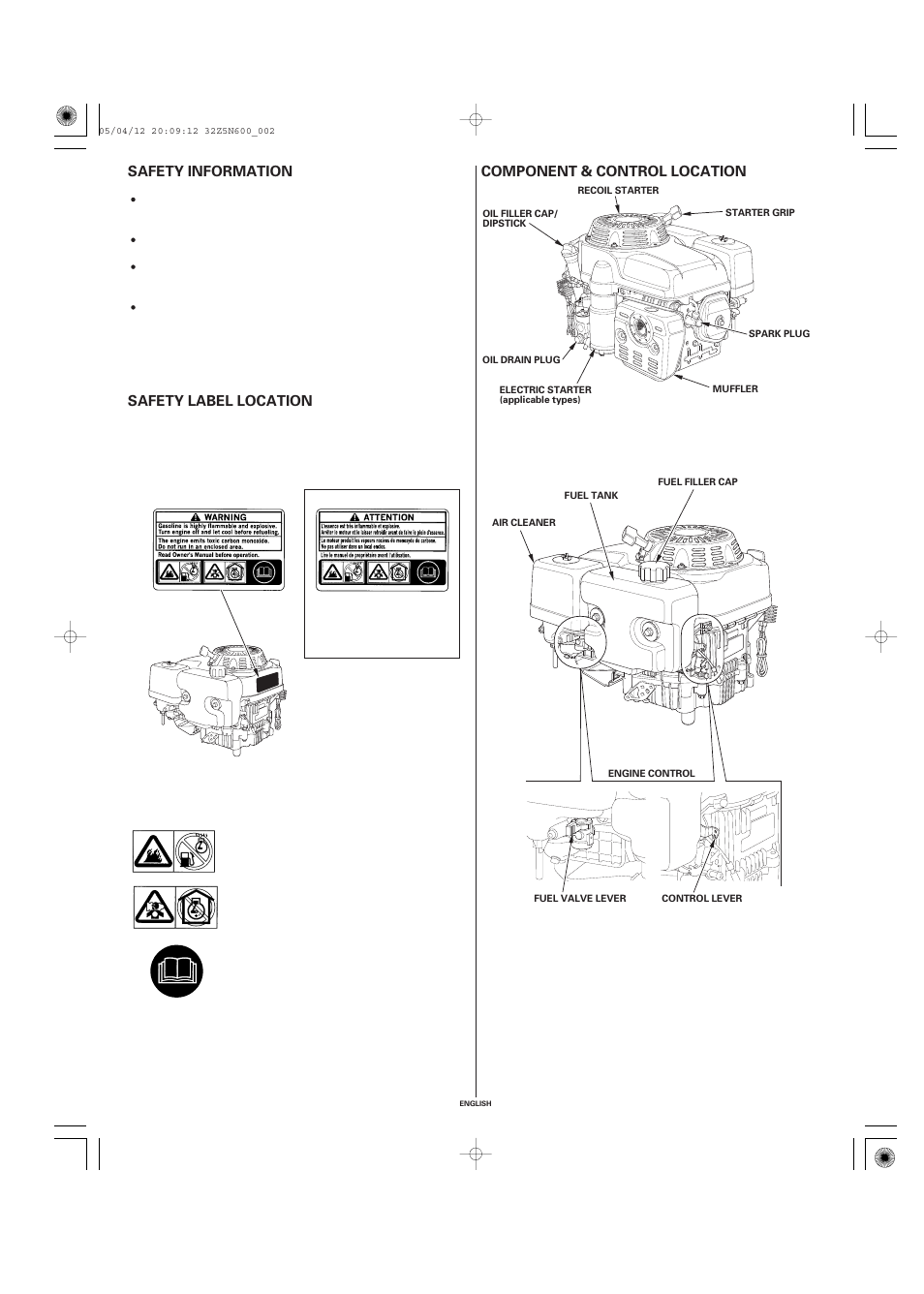 HONDA Honda Engine GXV340 User Manual | Page 2 / 18