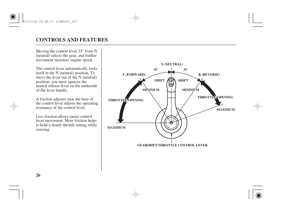 Controls and features | HONDA Outboard Motor BF90A User Manual | Page 28 / 130