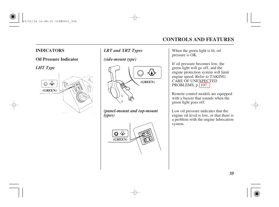 Indicators | HONDA Outboard Motor BF90A User Manual | Page 37 / 130