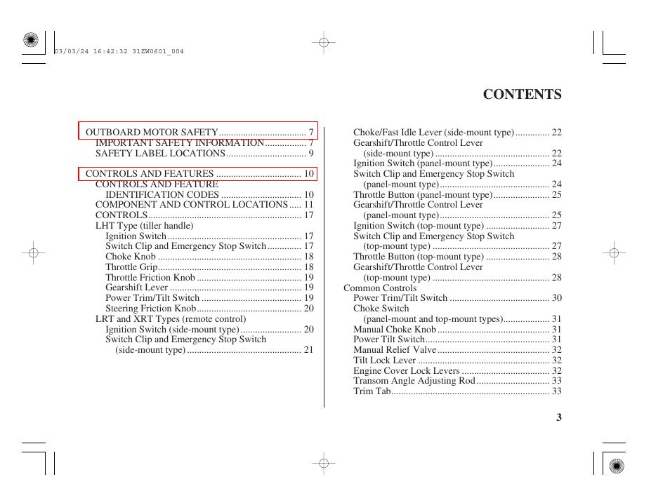 HONDA Outboard Motor BF90A User Manual | Page 5 / 130