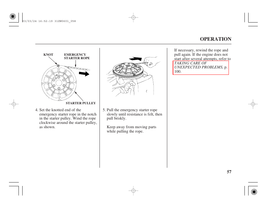 Operation | HONDA Outboard Motor BF90A User Manual | Page 59 / 130