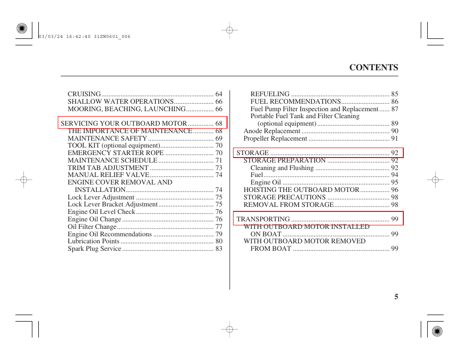 HONDA Outboard Motor BF90A User Manual | Page 7 / 130