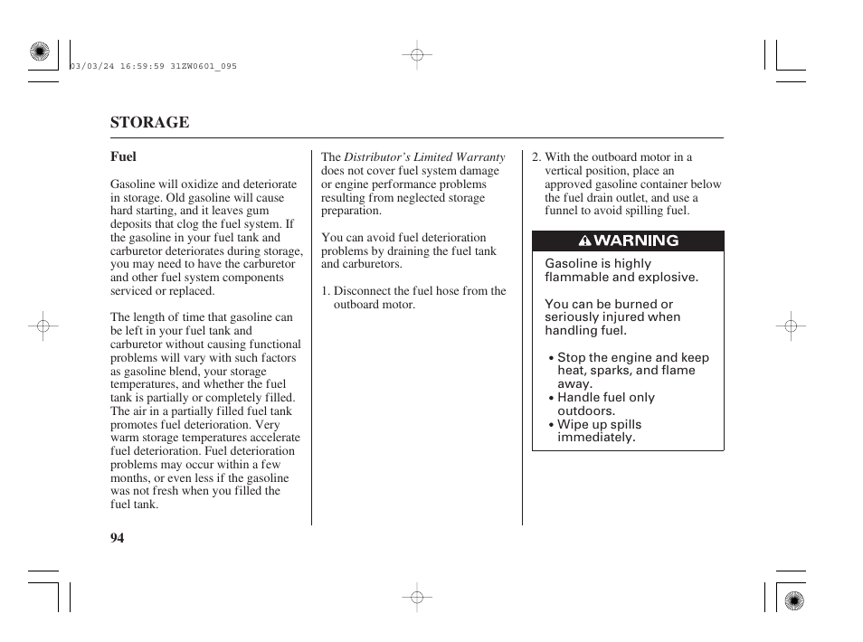 HONDA Outboard Motor BF90A User Manual | Page 96 / 130