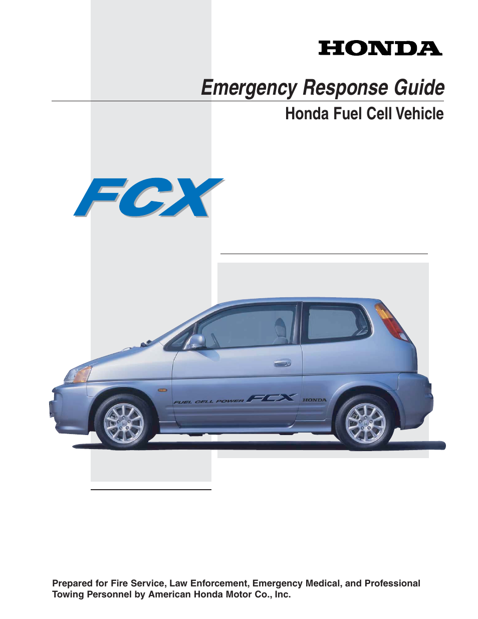 HONDA FCX User Manual | 24 pages