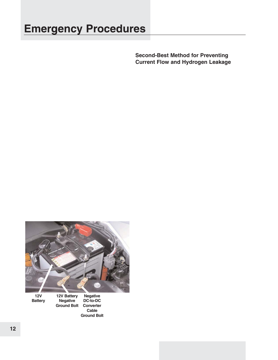 Emergency procedures, Continued | HONDA FCX User Manual | Page 16 / 24