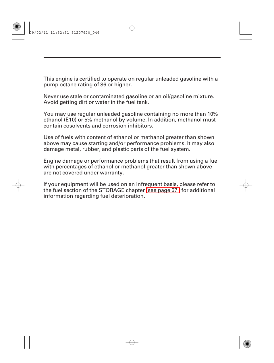Fuel recommendations, 45 servicing your generator | HONDA EU2000i User Manual | Page 47 / 96
