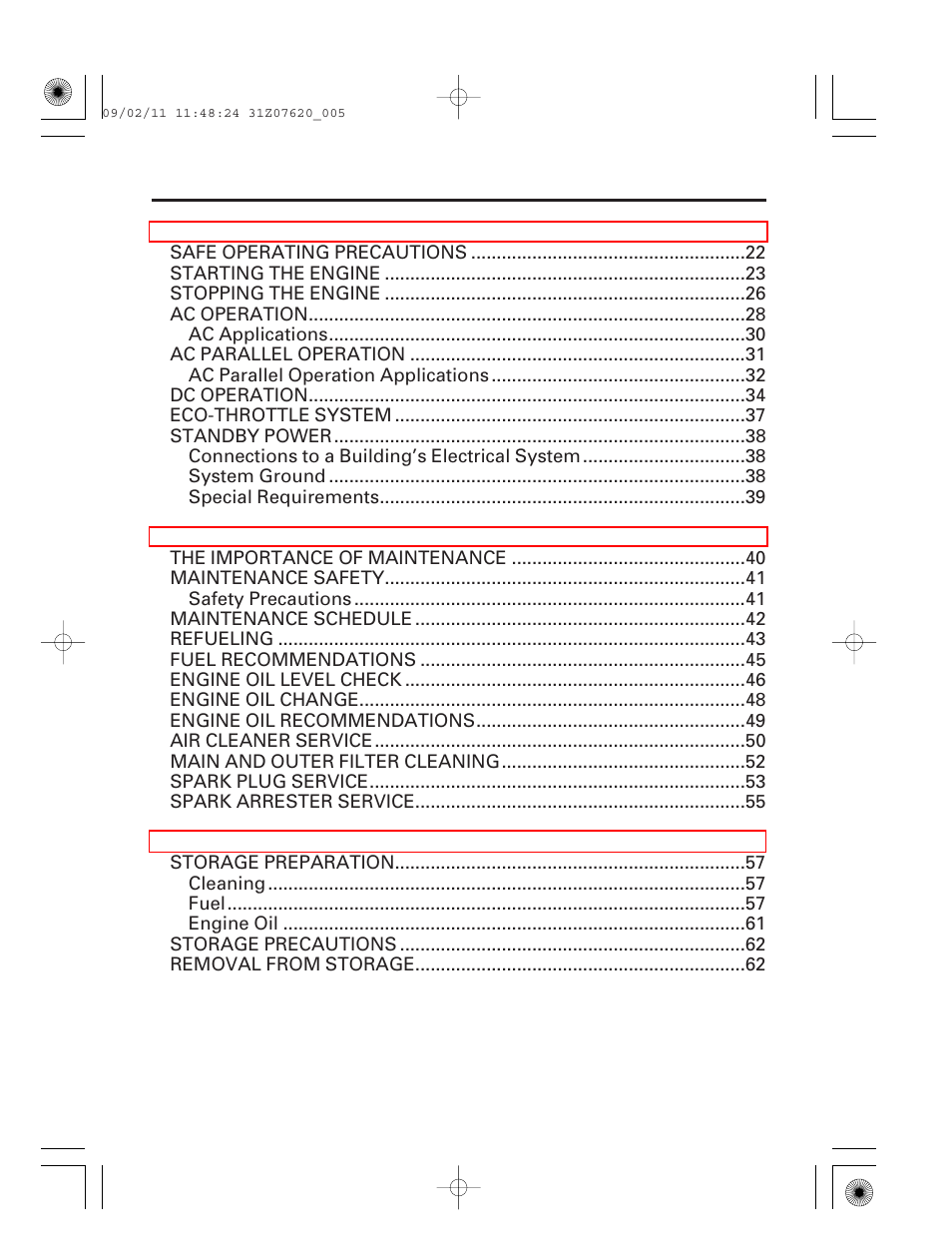 4contents | HONDA EU2000i User Manual | Page 6 / 96